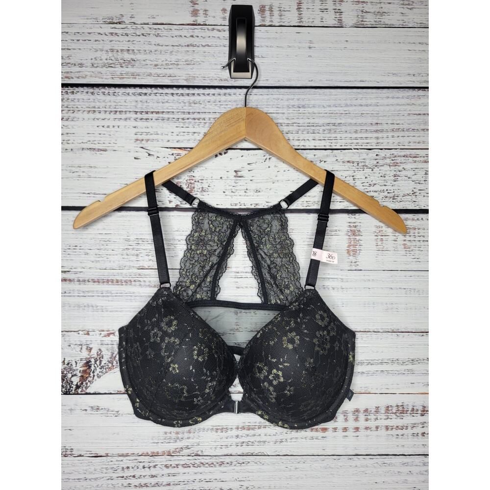 Victoria's Secret Sexy Tee Posey Lace Push-Up Bra Black | 36D